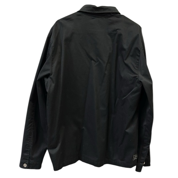 Billabong Full Zip Utility Jacket Workwear Black 4 Pocket Canvas Coat Mens Large - Picture 5 of 7